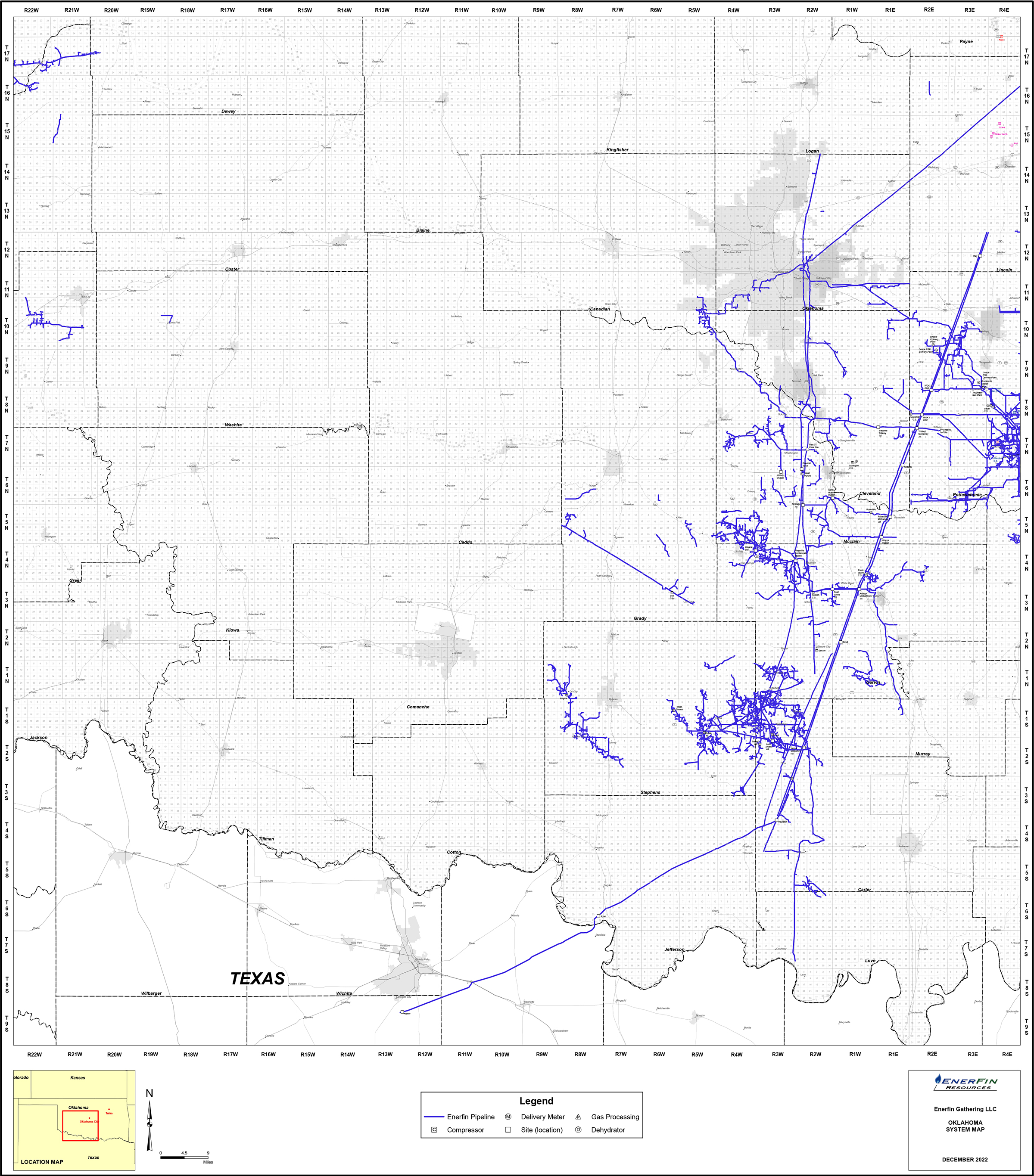 Oklahoma West Map