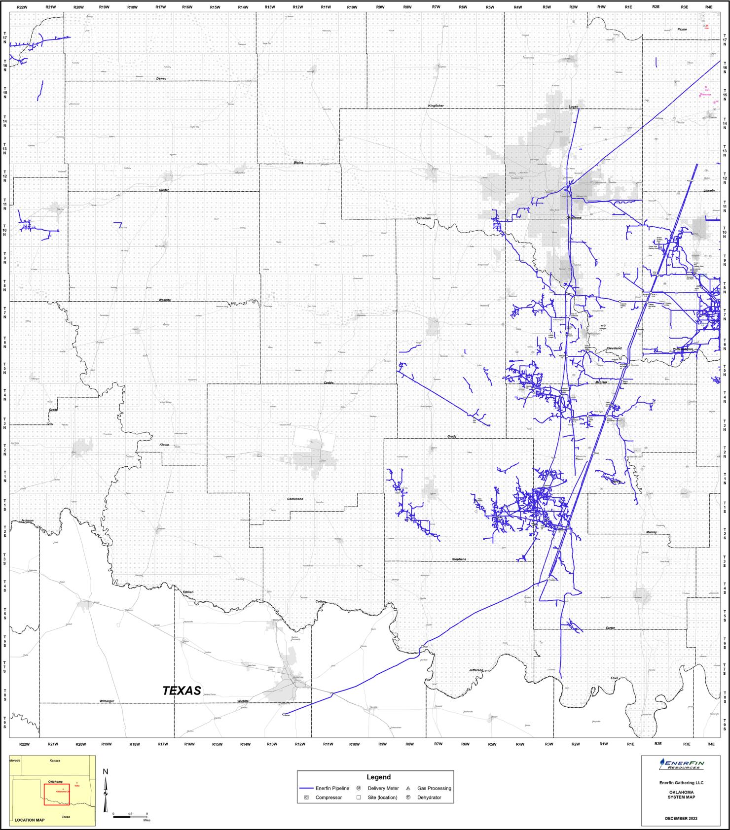 Oklahoma West Map