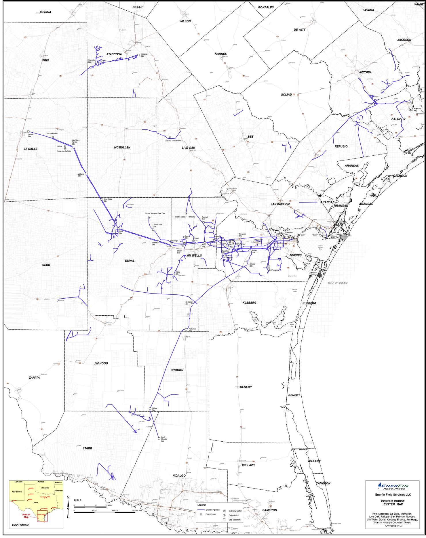 Map of South Texas
