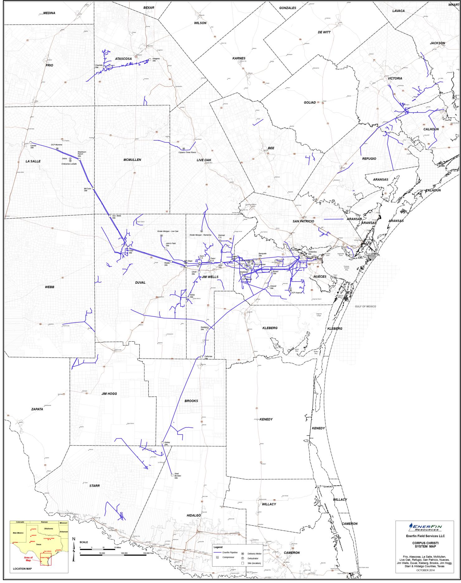 Map of South Texas