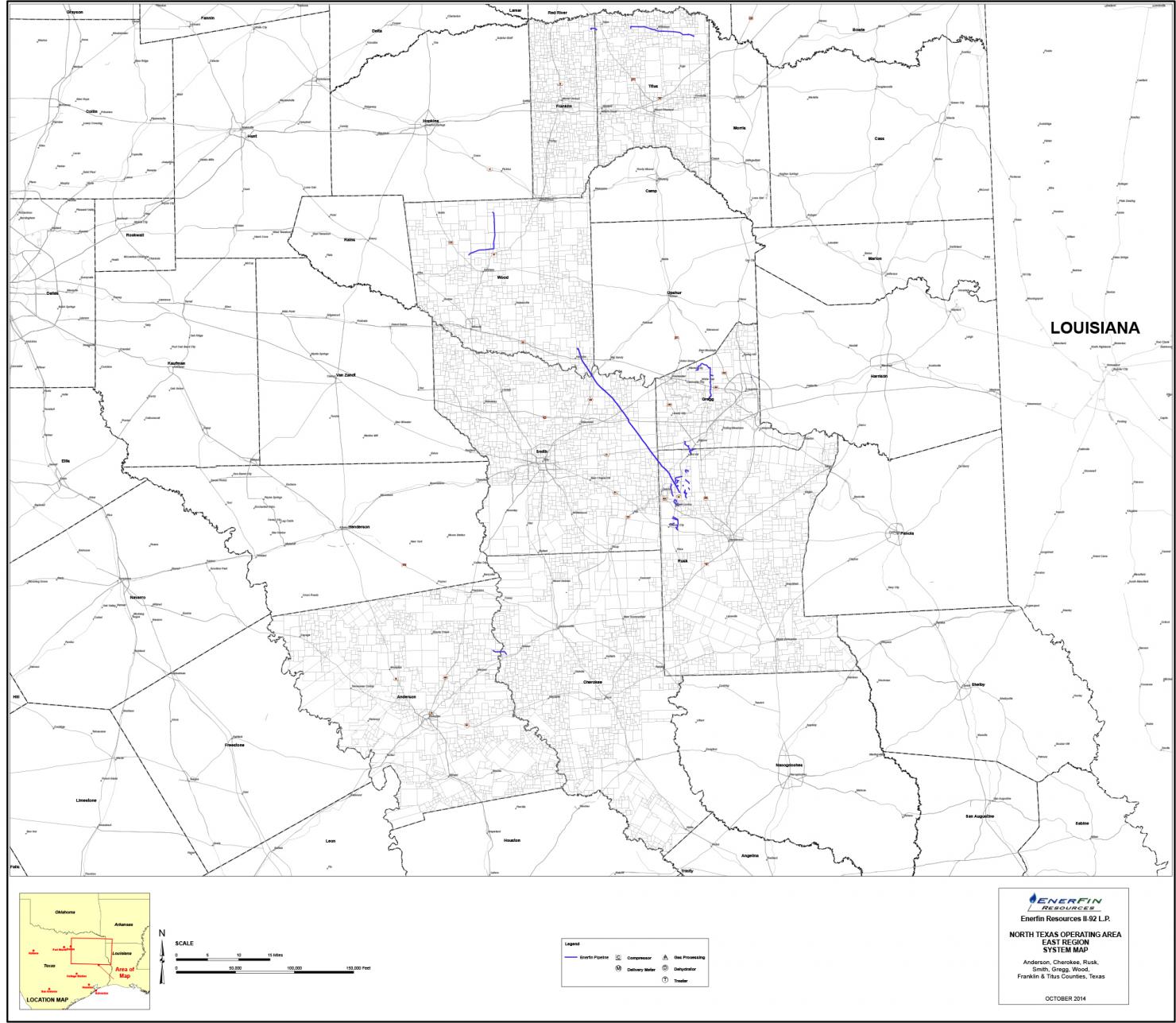 Map of North Texas East